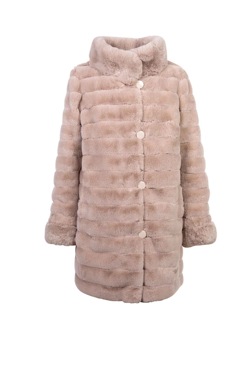 Petite M. Kunstpelz Jacke zum Wenden Creme Im Verkauf