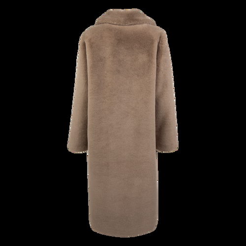Petite M. Langer Kunstpelz Mantel in Sandfarbe Beige Limitierter Zeitrabatt