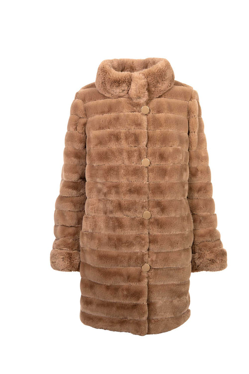 Petite M. Kunstpelz Jacke zum Wenden Camel Neuheiten