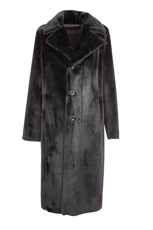 Petite M. Kunstlammfellmantel zum Wenden in Farbe Schwarz Tiefpreis