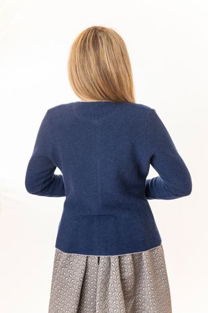 Pezzo D'oro Damenstrickjacke,Merinowolle,Trachtenstrickjacke,marine Rabatt