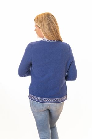 Pezzo D'oro Damentrachtenstrickjacke blau, reine Merinowolle,nachhaltig aus Bayern Flash Sale