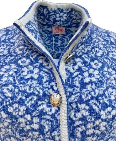 Pezzo D'oro Pezzo D&#039;oro Damenstrickmantel, Merino Wolle für den Übergang,Fb eisblau/ecreu Exklusivangebot