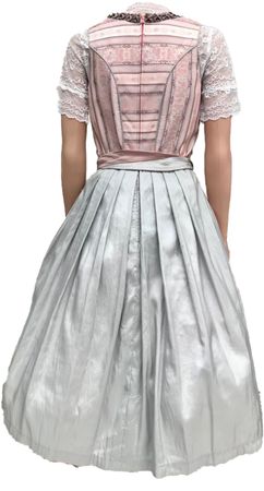 Pezzo D'oro Designer Dirndl Midi rose/silber Festtagsdirndl,Pezzo D&#039;oro Tiefpreis