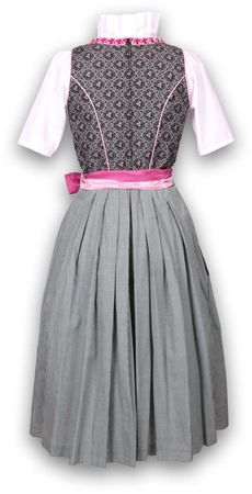 Pezzo D'oro Designer Dirndl, Mididirndl grün/rose Kirwadirndl 70er Lg Super Sparpreis