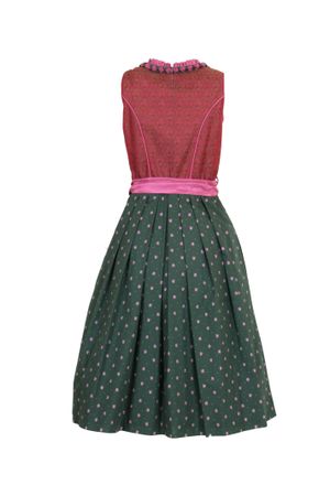 Pezzo D'oro Designerdirndl, Festtagsddirndl, Midilänge, rot/grün/erika Begrenzte Freigabe