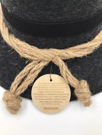 Pezzo D'oro Filzhut, Freizeithut aus Wollfilz Wanderhut,Farbe anthrazit Kostenloser Versand international