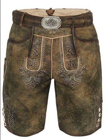 Pezzo D'oro Herren Lederhose von Hammerschmid, braun antik,softes Ziegenleder 2025
