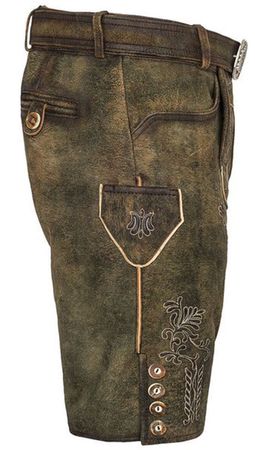 Pezzo D'oro Herren Lederhose von Hammerschmid, braun antik,softes Ziegenleder 2025