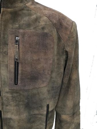 Pezzo D'oro Herrenlederjacke,Velourleder, Lammnappaleder in antik Finish, Farbe olivbraun, auch in großen Größen bis Gr 62 Angebote