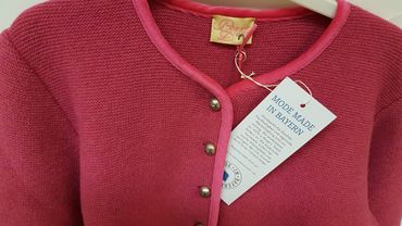 Pezzo D'oro Mädchen Trachtenjacke aus Strick in Wolle von Pezzo D&#039;oro Farbe pink Flash Sale