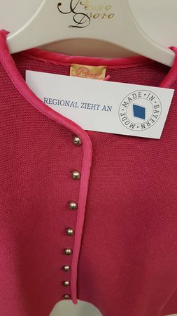 Pezzo D'oro Mädchen Trachtenjacke aus Strick in Wolle von Pezzo D&#039;oro Farbe pink Flash Sale