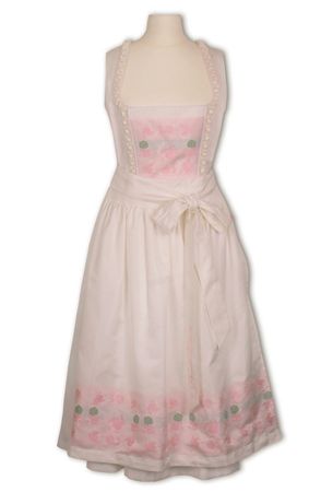 Pezzo D'oro Pezzo D&#039;oro Hochzeitsdirndl Festtagsdirndl Brautdirndl Creme mit rose Akzenten Osterangebot