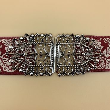 Pezzo D'oro Schürzenschließe, Trachtenschließe Dirndlschließe,altsilber 2-tlg Online Outlet