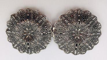 Pezzo D'oro Schürzenschließe,Dirndlschürzenschliße altsilber 2-tlg Zeitlich begrenztes Angebot