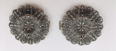 Pezzo D'oro Schürzenschließe,Dirndlschürzenschliße altsilber 2-tlg Zeitlich begrenztes Angebot