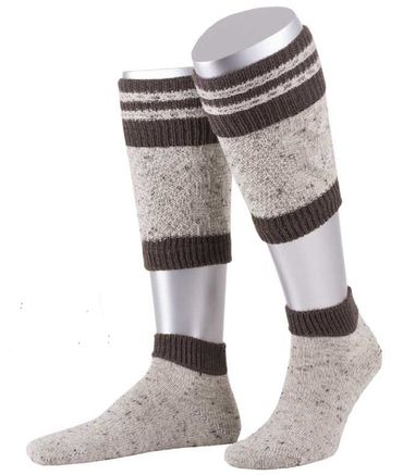 Pezzo D'oro Trachtenstrümpfe Loferl Stulpen Herren Wadenwärmer Wadelstrümpfe Trachtenstutzen Trachtenstrumpf zur Lederhose 2-teilig TWEED beigemeliert/braun Bis zu 55% Rabatt