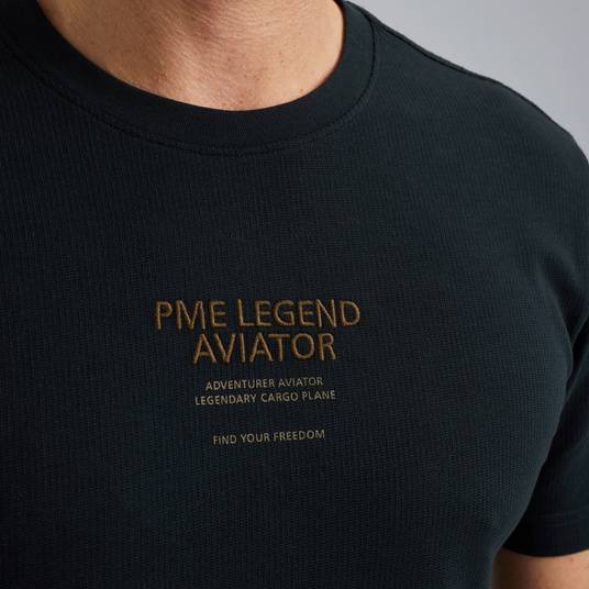 Pme Legend T-Shirt mit Waffelstruktur Große Rabatte