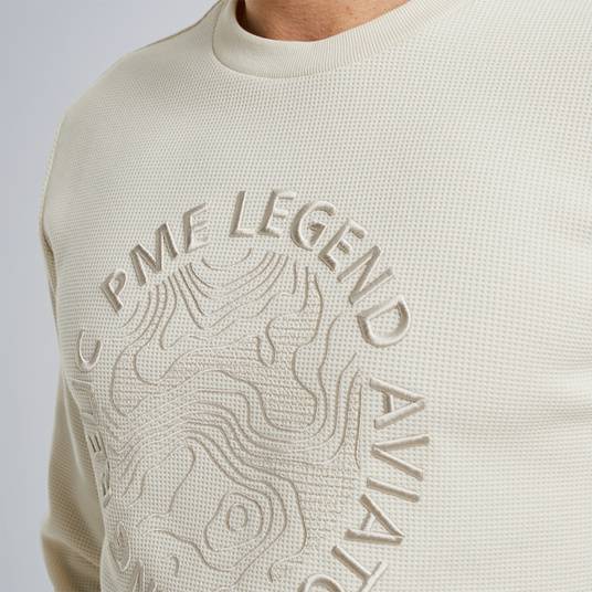 Pme Legend Sweatshirt mit Waffelstruktur Tiefpreis