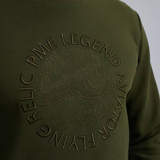 Pme Legend Sweatshirt mit Waffelstruktur Letzte 3 Tage