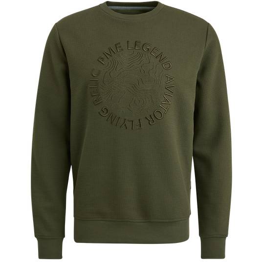 Pme Legend Sweatshirt mit Waffelstruktur Letzte 3 Tage