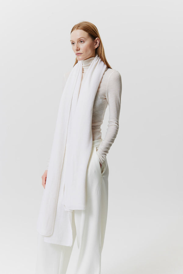 Prinz Berlin Kaschmir Schal Fine Knit Off-White Günstig kaufen