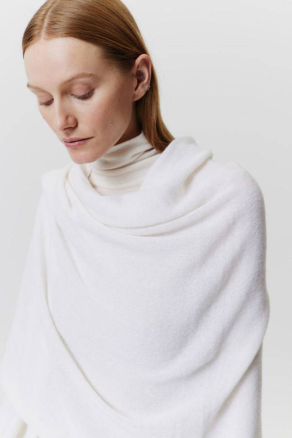 Prinz Berlin Kaschmir Schal Fine Knit Off-White Günstig kaufen