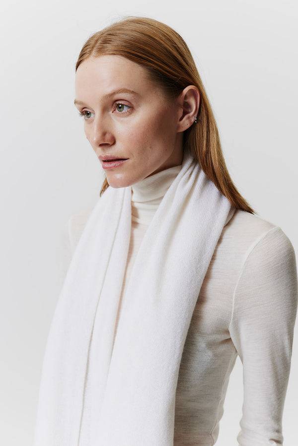 Prinz Berlin Kaschmir Schal Fine Knit Off-White Günstig kaufen