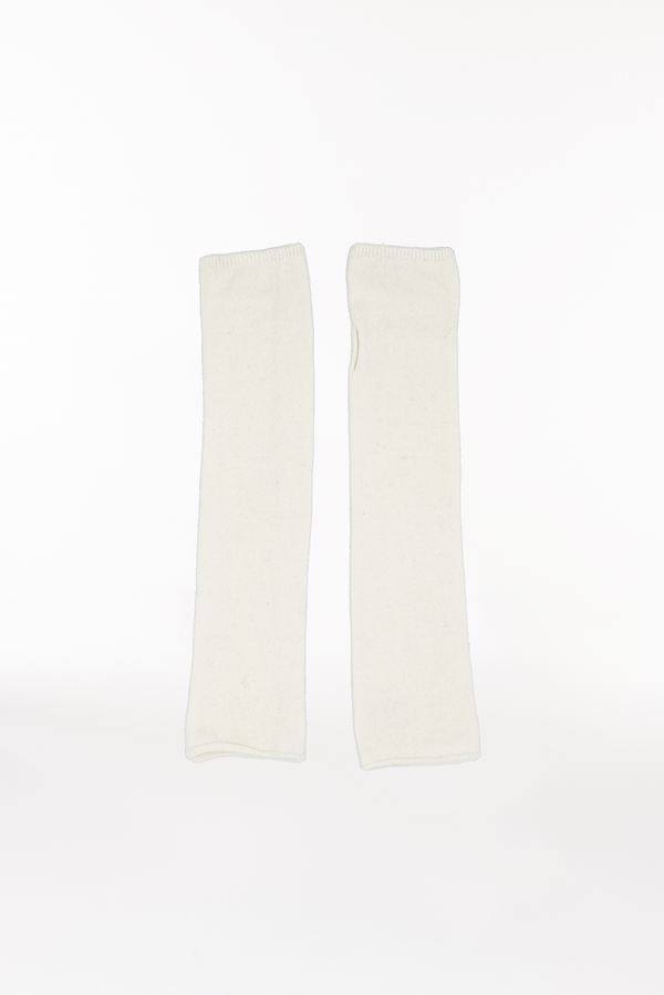 Prinz Berlin Kaschmir Arm Warmers Fine Knit Off-White Versandkostenfrei