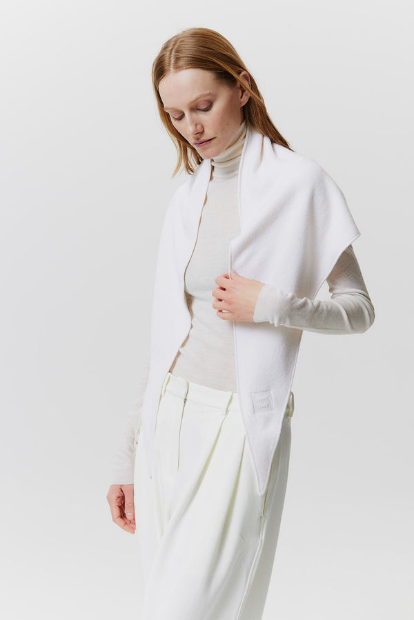 Prinz Berlin Kaschmir Triangle Fine Knit Off-White Begrenztes Angebot