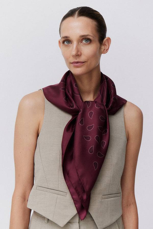 Prinz Berlin Seidentuch Paisley 90 Bordeaux Black Friday