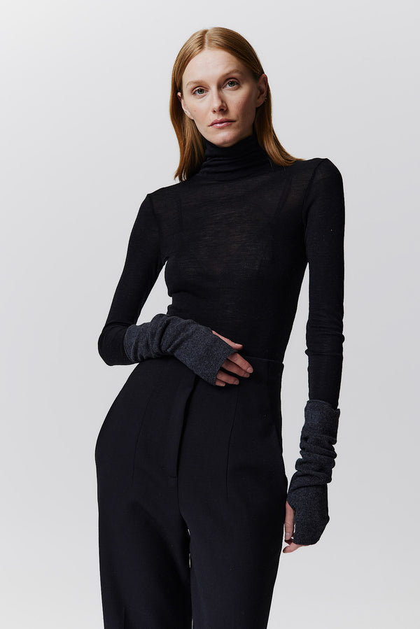 Prinz Berlin Kaschmir Arm Warmers Fine Knit Graphit Online Outlet