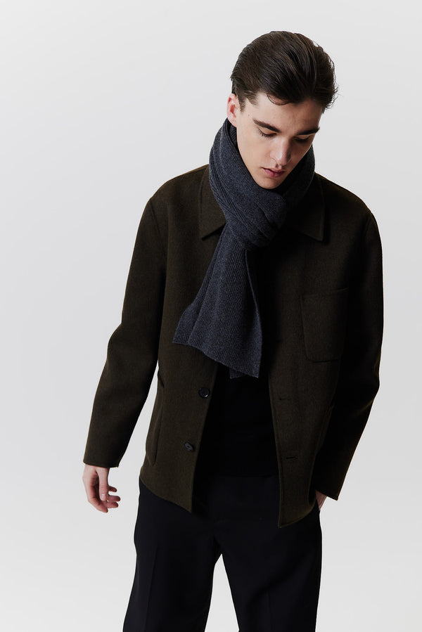 Prinz Berlin Kaschmir Schal Classic Knit Graphit Räumungsverkauf