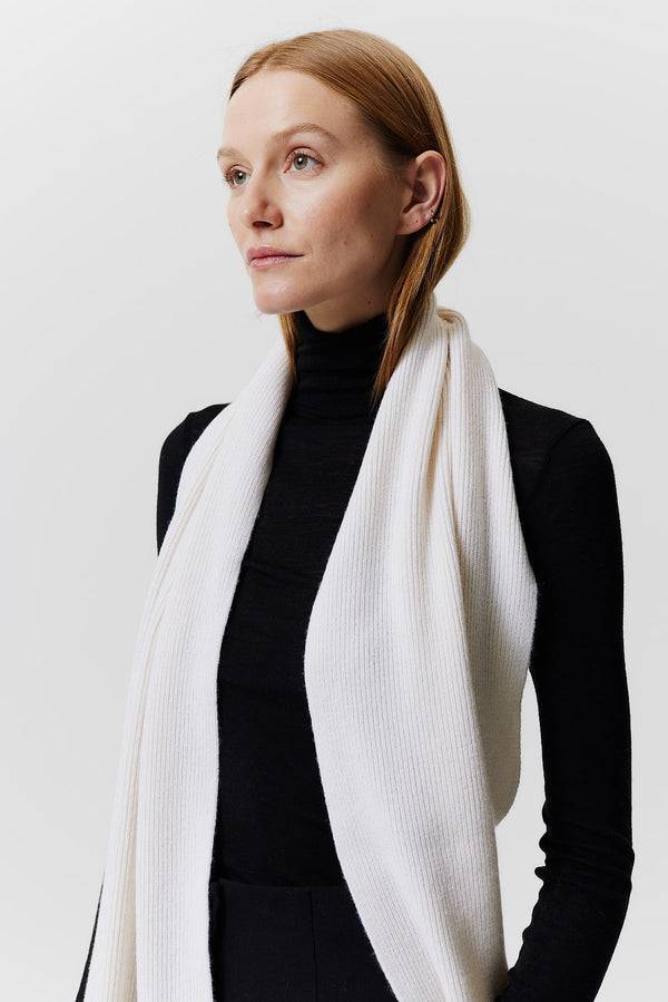 Prinz Berlin Kaschmir Schal Classic Knit Off-White Tägliche Deals