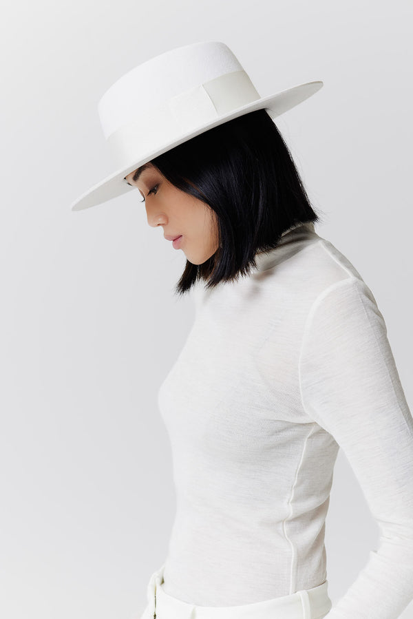 Prinz Berlin Merino 344 Hut Short Brim Weiß Riesige Ersparnisse