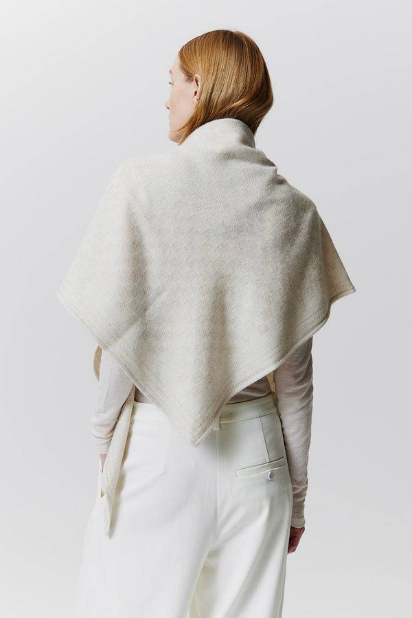 Prinz Berlin Kaschmir Triangle Jacquard Weiß Wochenangebot