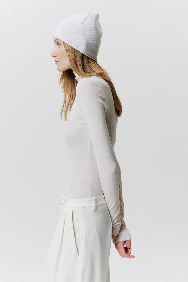 Prinz Berlin Kaschmir Beanie Fine Knit Off-White JETZT KAUFEN