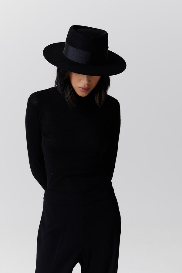 Prinz Berlin Merino 344 Hut Short Brim Schwarz Bis zu 65% Rabatt