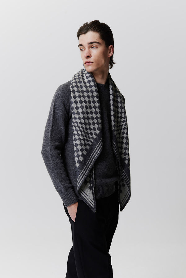 Prinz Berlin Kaschmir Triangle Jacquard Schwarz Bis zu 55% Rabatt