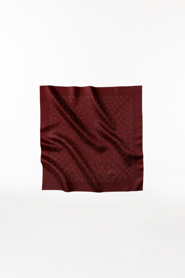 Prinz Berlin Seidentuch Paisley 70 Bordeaux Super Rabatt