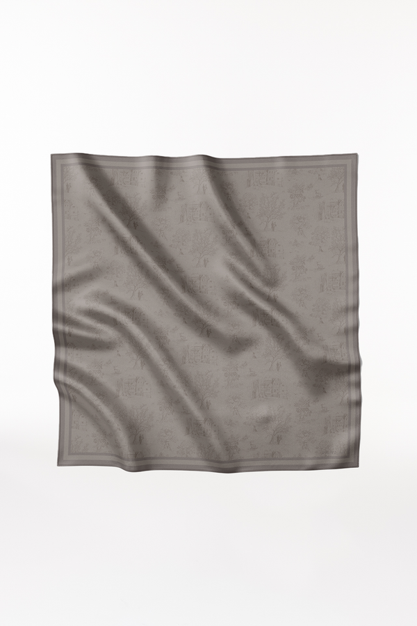 Prinz Berlin Seidentuch Toile Valentine 123 Taupe 50% Rabatt mit kostenlosem Versand