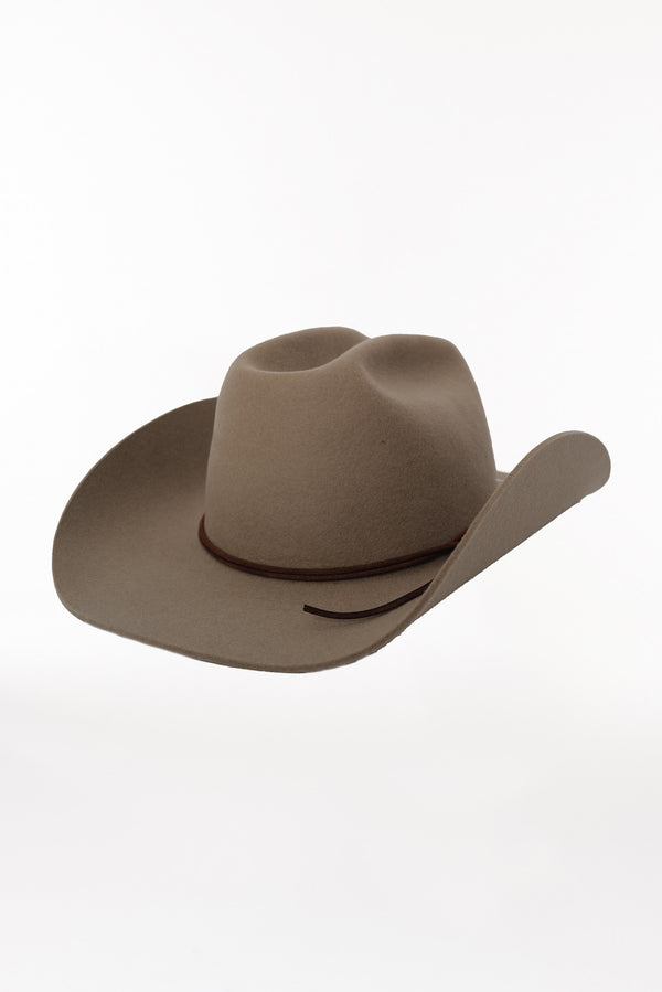 Prinz Berlin Merino Cowboy Hut Lifted Brim Taupe Speichern exportieren