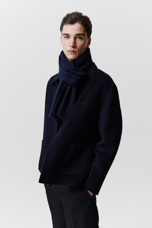 Prinz Berlin Kaschmir Schal Classic Knit Dunkelblau 2025