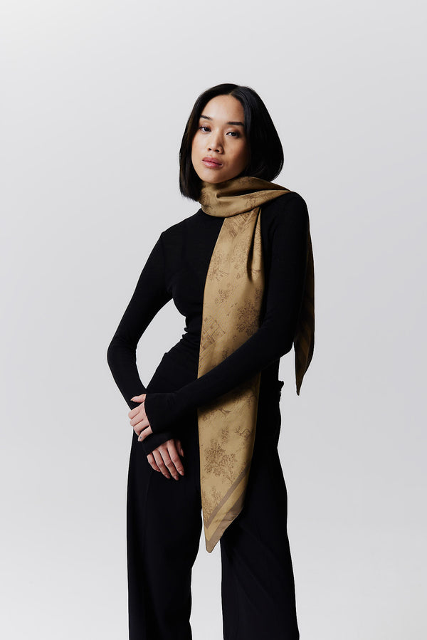 Prinz Berlin Seidentuch Toile Valentine 123 Camel Outlet