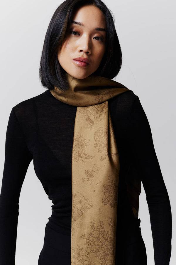 Prinz Berlin Seidentuch Toile Valentine 123 Camel Outlet