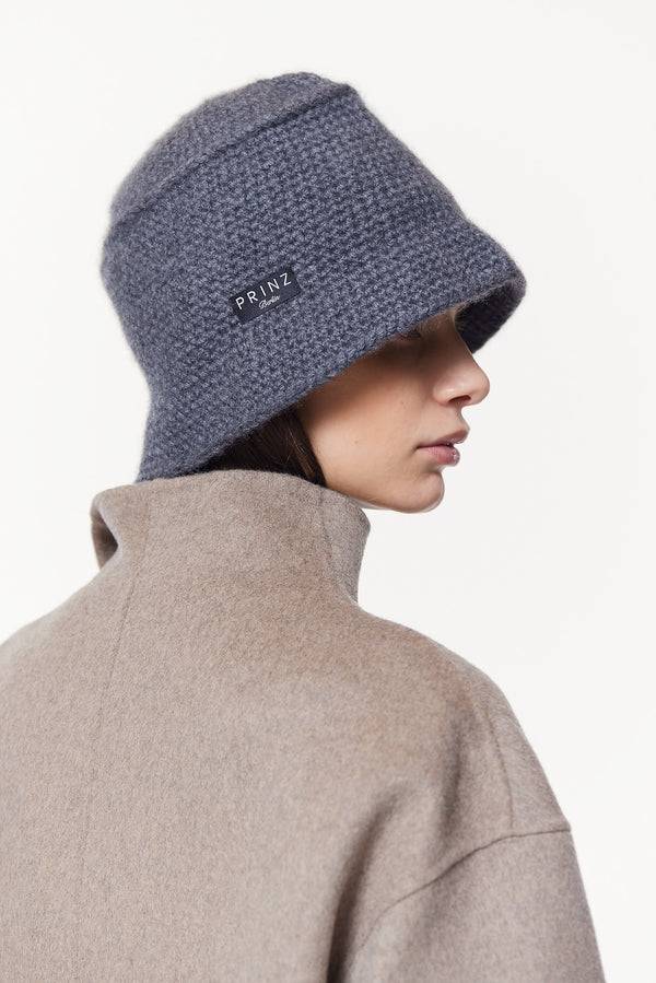 Prinz Berlin Kaschmir Bucket Hat Hand Crochet Grau Fabrik Onlineshop