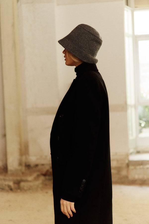 Prinz Berlin Kaschmir Bucket Hat Hand Crochet Grau Fabrik Onlineshop