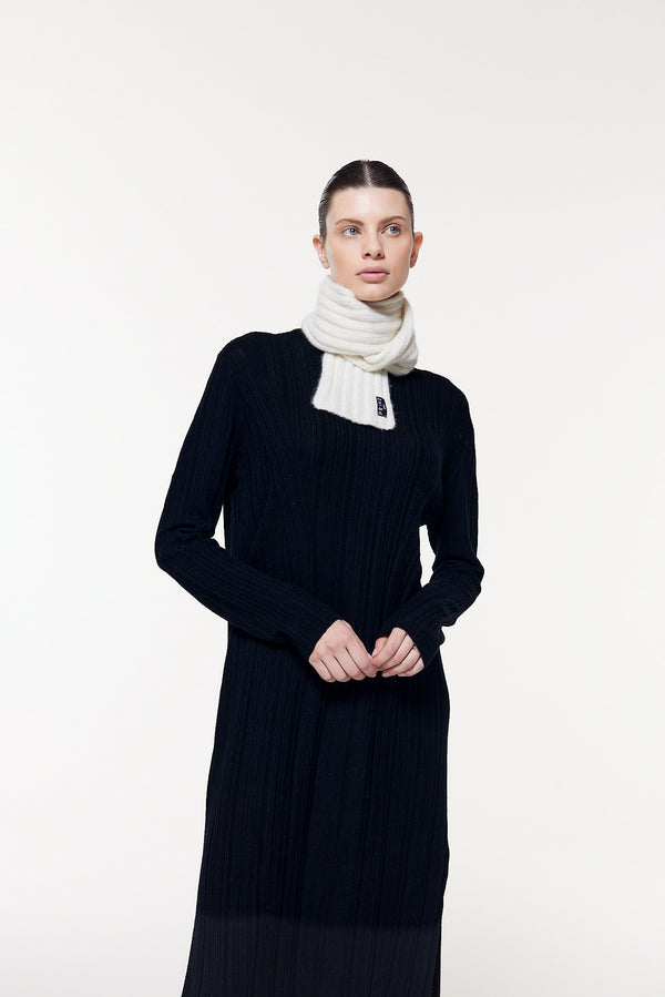 Prinz Berlin Kaschmir Kurzschal Hand Knit Weiß Rabatt