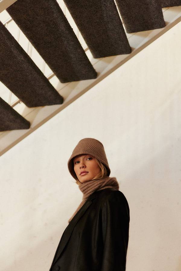 Prinz Berlin Kaschmir Bucket Hat Hand Crochet Beige Günstig kaufen