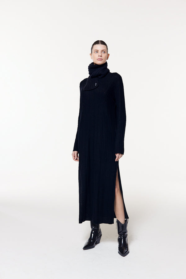 Prinz Berlin Kaschmir Kurzschal Hand Knit Schwarz Begrenztes Angebot